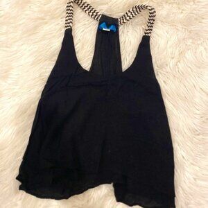 Black tank with shoulder details